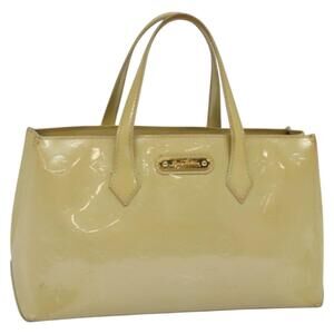 LOUIS VUITTON Monogram Vernis Wilshire PM Hand Bag Broncorail M91452